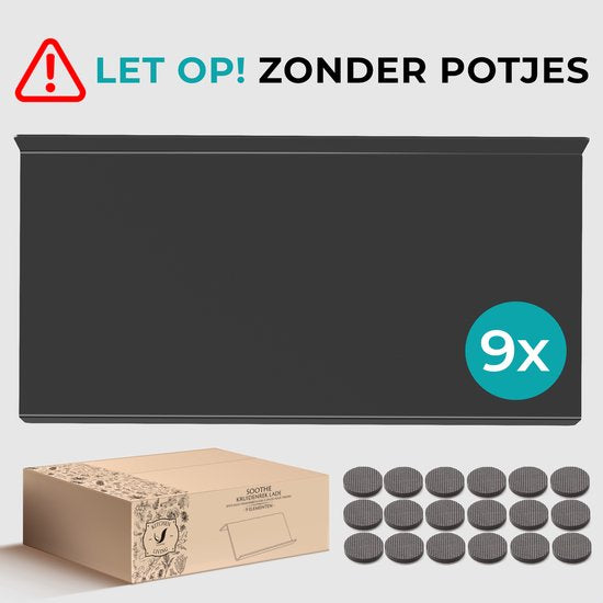 Soothe Gewürzregal Schublade für 36 Gewürztöpfe - ausziehbar - 9er Set - Gewürzorganisation - Gewürzregal - Gewürzregal - Edelstahl