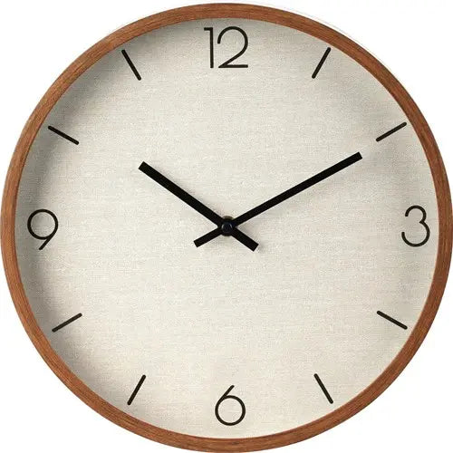 Koopman Wanduhr in Holzoptik, rund, 30 cm, mehrfarbig, Dekoration