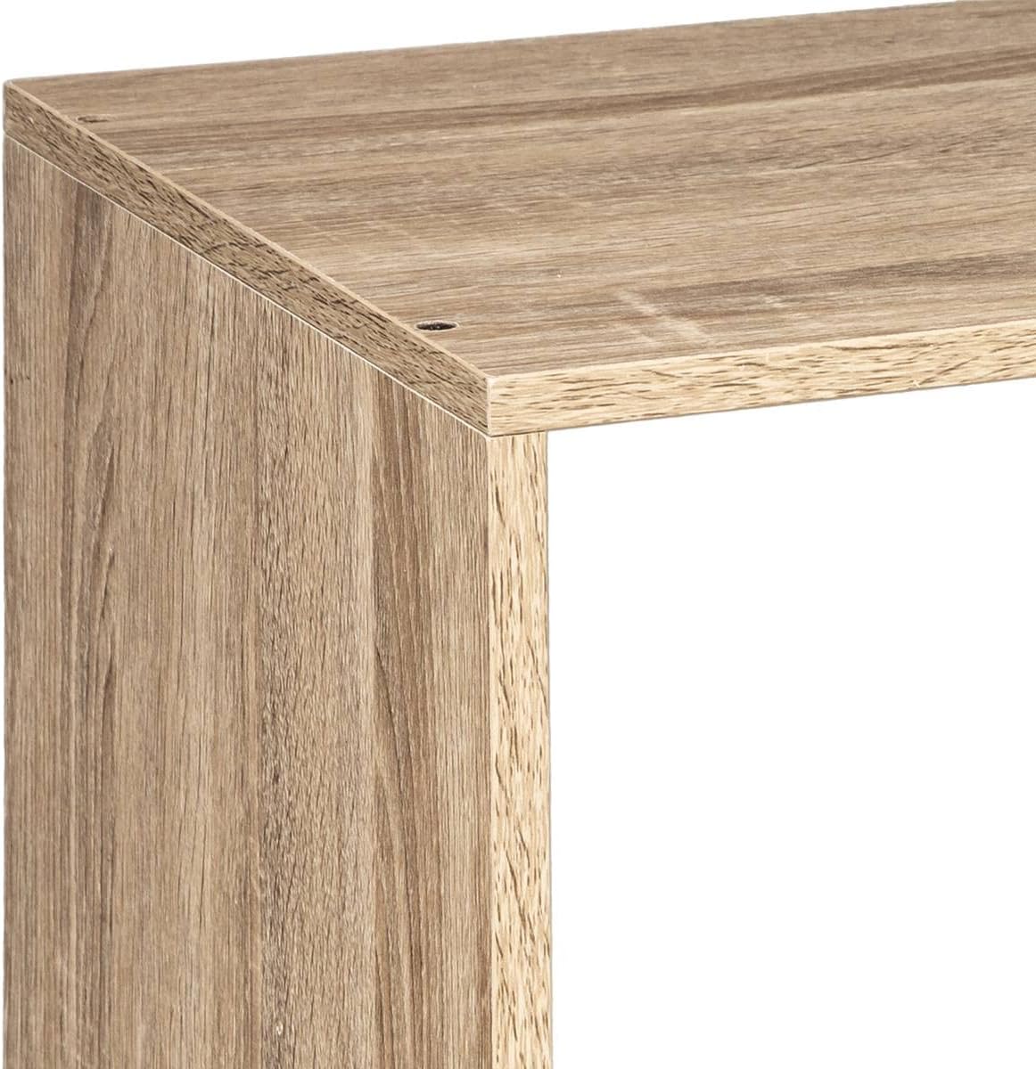 5Five Wandregal Mix Nature – Eiche – Schwebendes Wandregal – Rechteckig – 69 x 34 x 32 cm