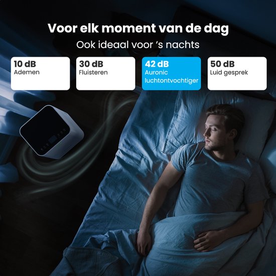 Auronic Luftentfeuchter - Compact Series - 10 l pro Tag - Waschtrockenfunktion - Schlafzimmer, Bad und Wohnzimmer - Weiß
