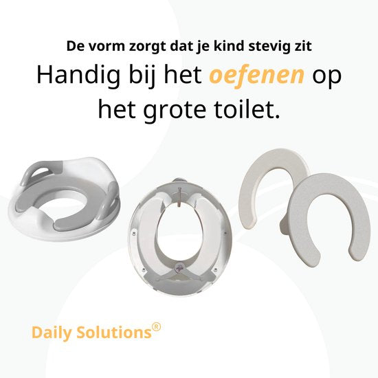 Daily Solutions® Toilettentrainer & Toilettentrainerin - Toilettentrainer für Kleinkinder - Stabil - Toilettentraining für Kinder - Ergonomisches Design