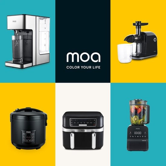 MOA Multikocher - 5L - 700W - Reiskocher - Multikocher - Dampfgarer - Langsamkocher - Schwarz - MC10DB