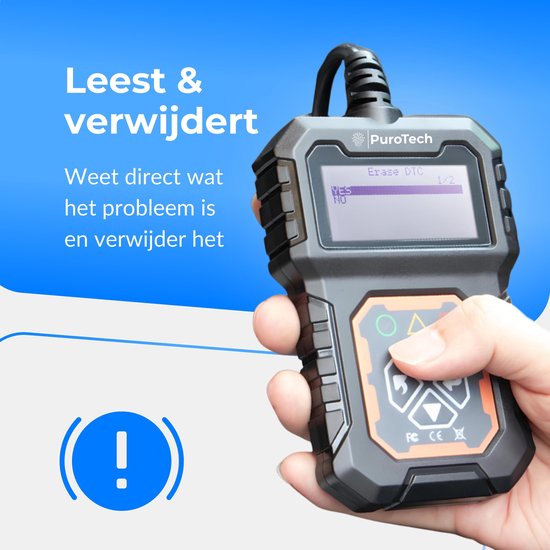 PuroTech OBD2 Scanner - OBD - Diagnoserechner - Fehlerbeseitigung - Auslesegeräte - Autozubehör - Autoauslese - Diagnosegeräte für Autos - Motorschaden - Niederländisches Handbuch