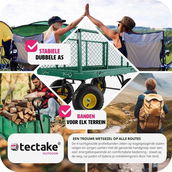 tectake - XXL Shedding-Wagen Gartenwagen Transportwagen - 401418