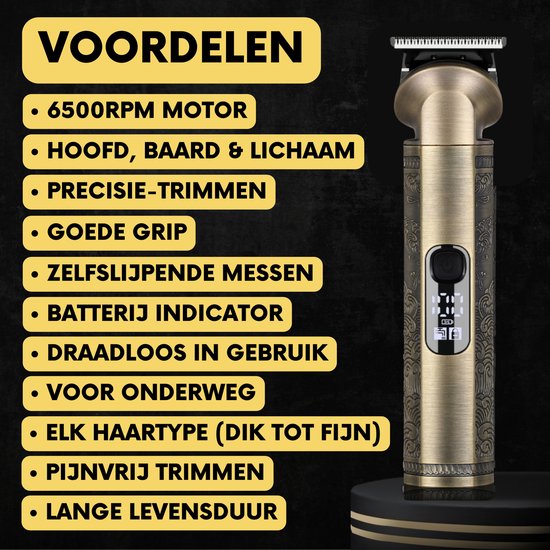 8-in-1 Bartschneider Herren + Reisetasche - Trimmer für Bart und Körper - Inkl. 8 Aufsätze - Body Groomer Herren - Body Trimmer Herren - Haartrimmer - Clippers - 0.5-15MM - Nase und Ohren - Trimmer - Bartmaschine - Multigroomer