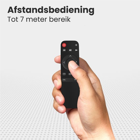 Auronic Beamer 10.000 Lumen – 1080p Full HD – Streaming vom Smartphone – WLAN – Smart-Mini-Projektor – HDMI-Kabel – Fernbedienung – Schwarz