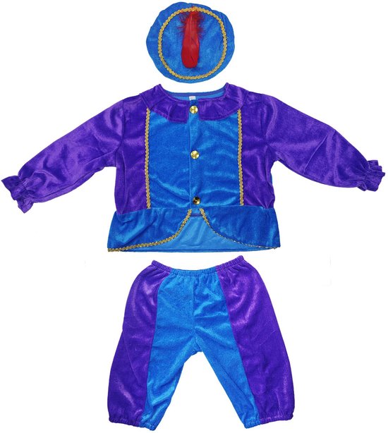 Pieten-Kostüm 98–104 Lila/Blau