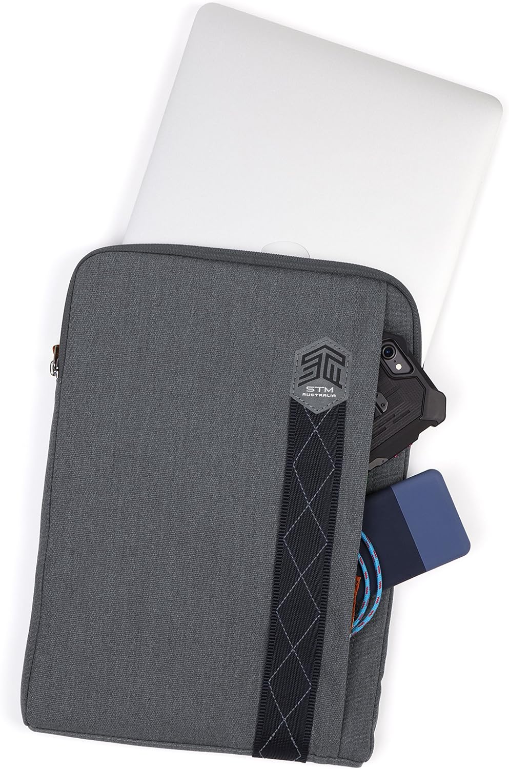 STM Laptop-Tasche - für 15-Zoll-Laptops - weicher Schaumstoff - wasserabweisend - grau