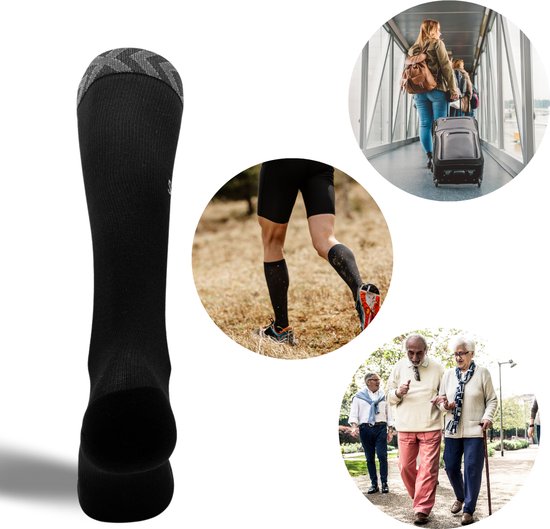 Sandside Compression Socks Premium Daily Use - 2 Paar - Stützsocken Damen und Herren - Kompressionssocken - Laufsocken - Sportsocken - Größe 36-40 S/M