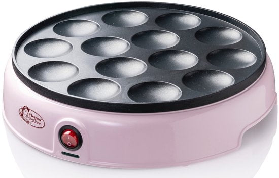 Bestron Poffertjes-Pfanne - APFM700SDP - 800W - Poffertjes-Maschine - Elektrisch - Rosa - 5 Jahre Garantie