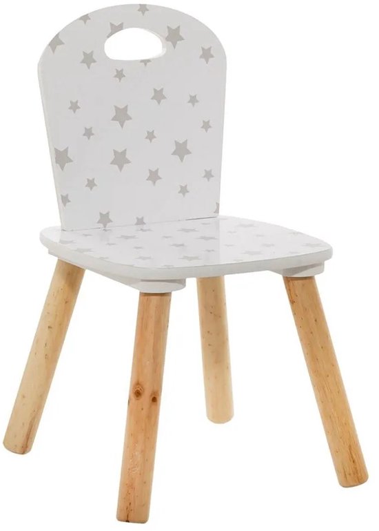 Weißer Kinderstuhl mit Motiv