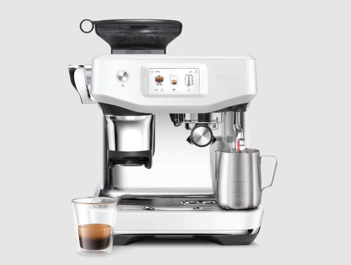 Sage de Barista Impress Touch Kaffeemaschine - Edelstahl - 36 x 34 x 41,5 cm - Farbe: Meersalz