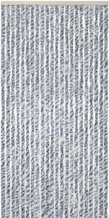 Kynast Cat's Tail Fliegenvorhang - 90x200 cm - Grau/Weiß Bitte Höhe beachten - Rahmen messen.