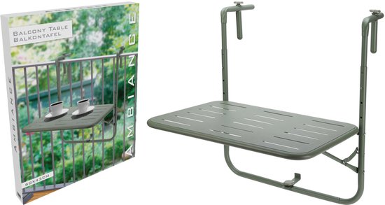 Homestyle - Balkontisch - Gartenmöbel - 60x43x70 cm - Grün