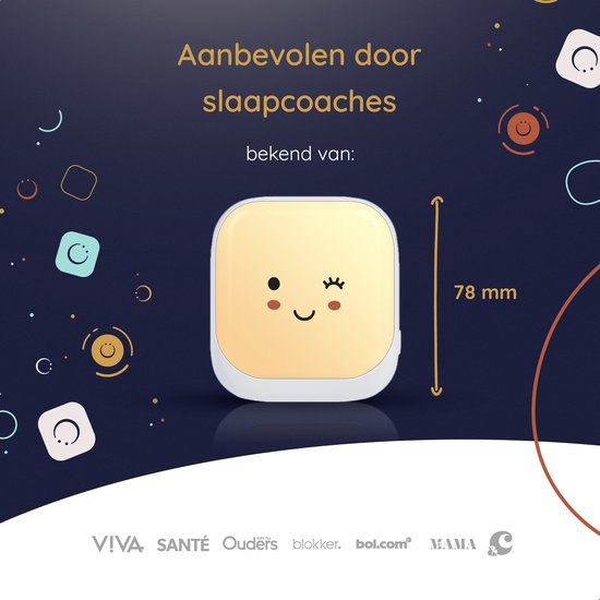 Numsy - Automatisches Nachtlicht für Kinder mit Lichtsensor -14,8x 7,80x 4,3 cm