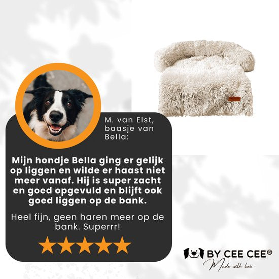 Von Cee Cee - Original Hundedeckenbank - Hundedeckenbank - Hundekorb - Premium - komplett abnehmbar - Beige - Größe M - 90x90