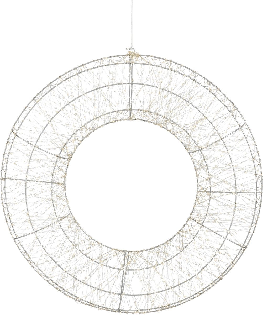 Luca Lighting - Lichtkranz - Warmweiße LED-Beleuchtung - Ø45 cm - Silber