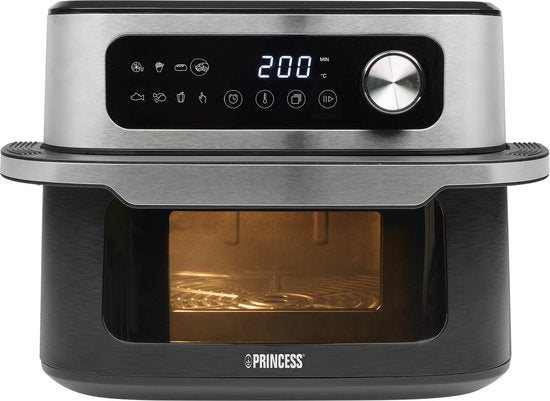Princess Heißluftfritteuse – MaxiCrisp Digital Airfryer 10 l – 182262 – 1700 W – 8 Garprogramme – PFAS-frei – Für Pizza geeignet – Extra groß