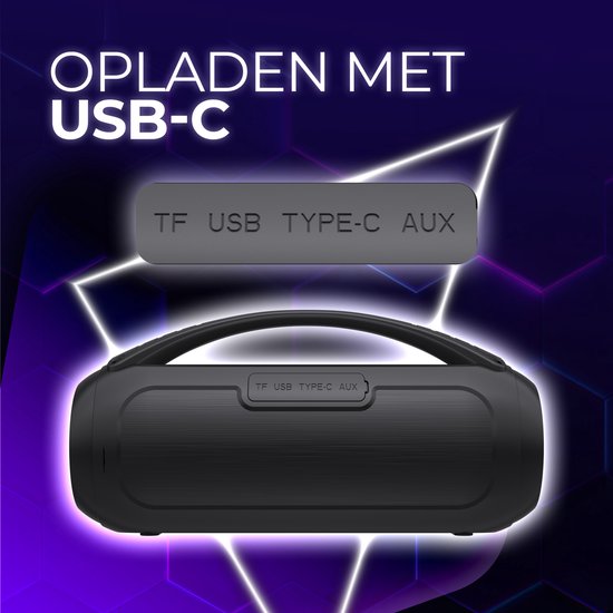 Denver Bluetooth Lautsprecher Wireless - Lichteffekte - Musikbox - AUX - TWS Pairing - BTG616