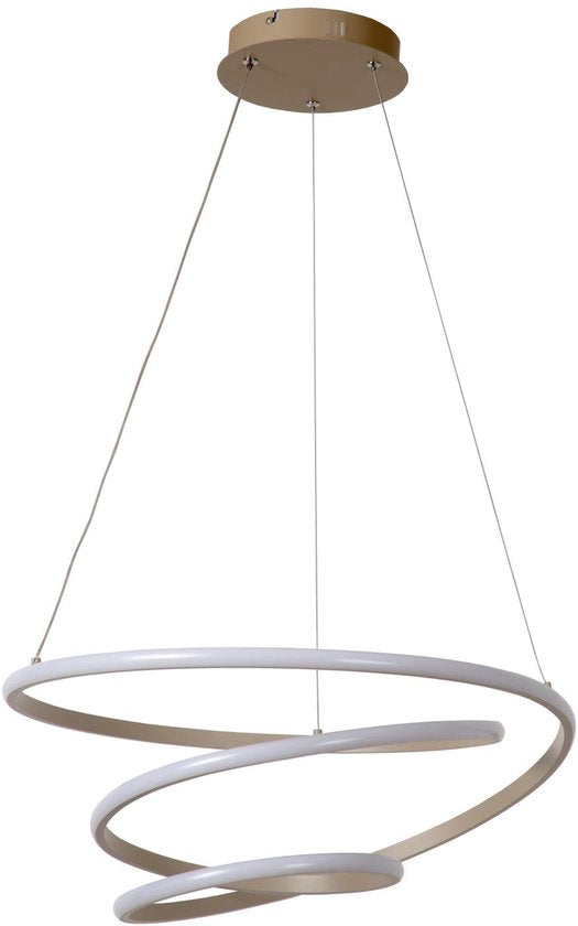Lucide ESPIRAL – Hängeleuchte – LED, dimmbar – CCT – 1×40 W, 2700 K/4000 K – Taupe – Essential