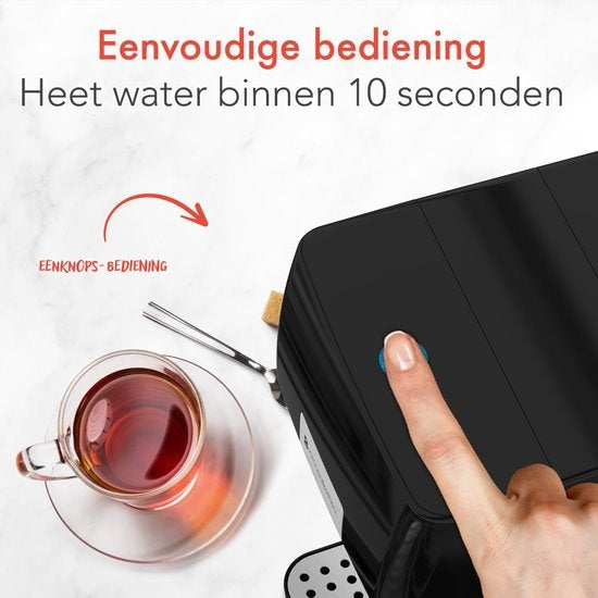 KitchenBrothers Heißwasserspender - 100grad - 250 ml - 2.5L - Schwarz