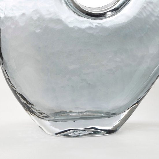 Mica Decorations Jay Vase - L18 x B8 x H23 cm - Glas - Grau