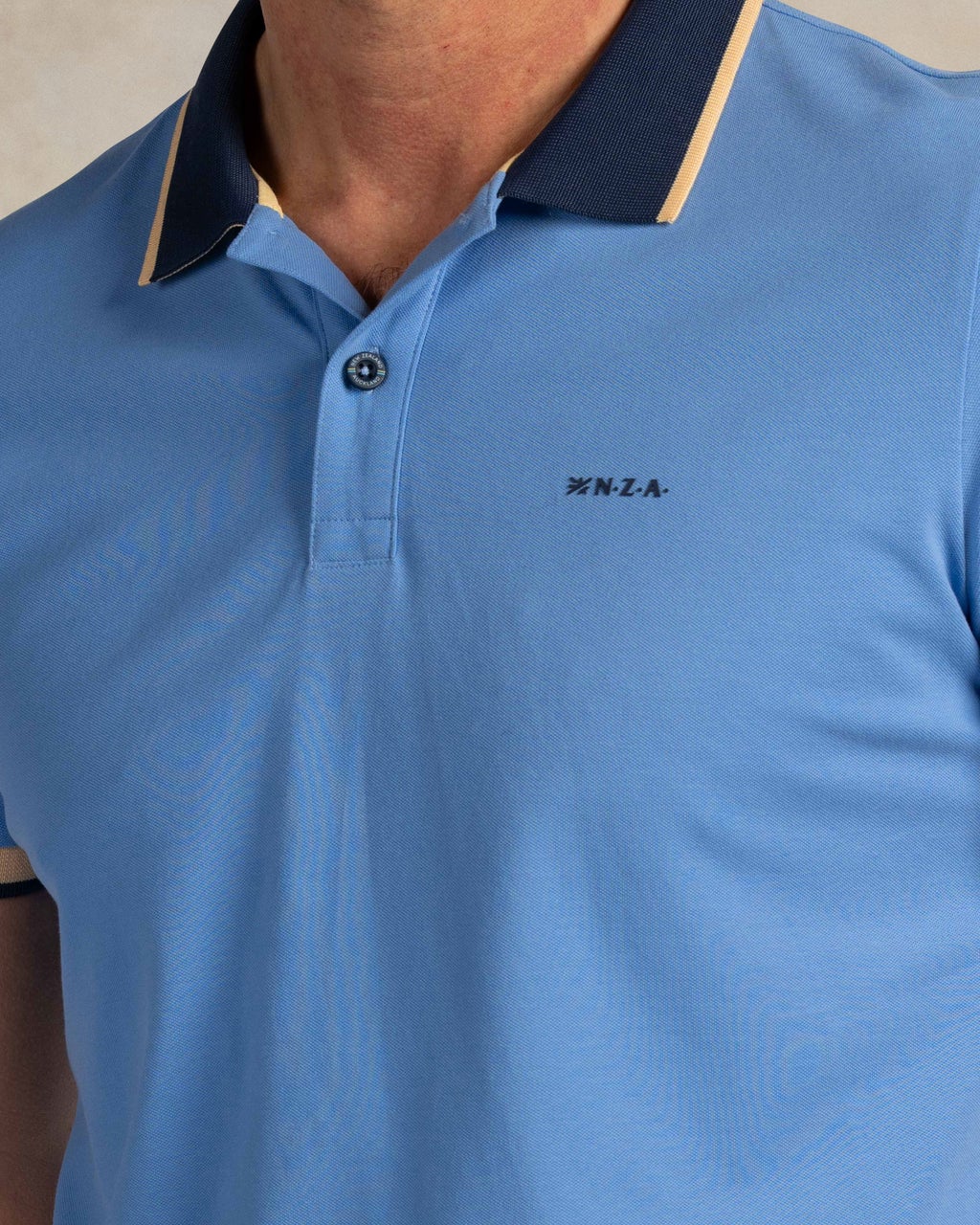 New Zealand Auckland Stretch-Poloshirt – Blau – Größe S