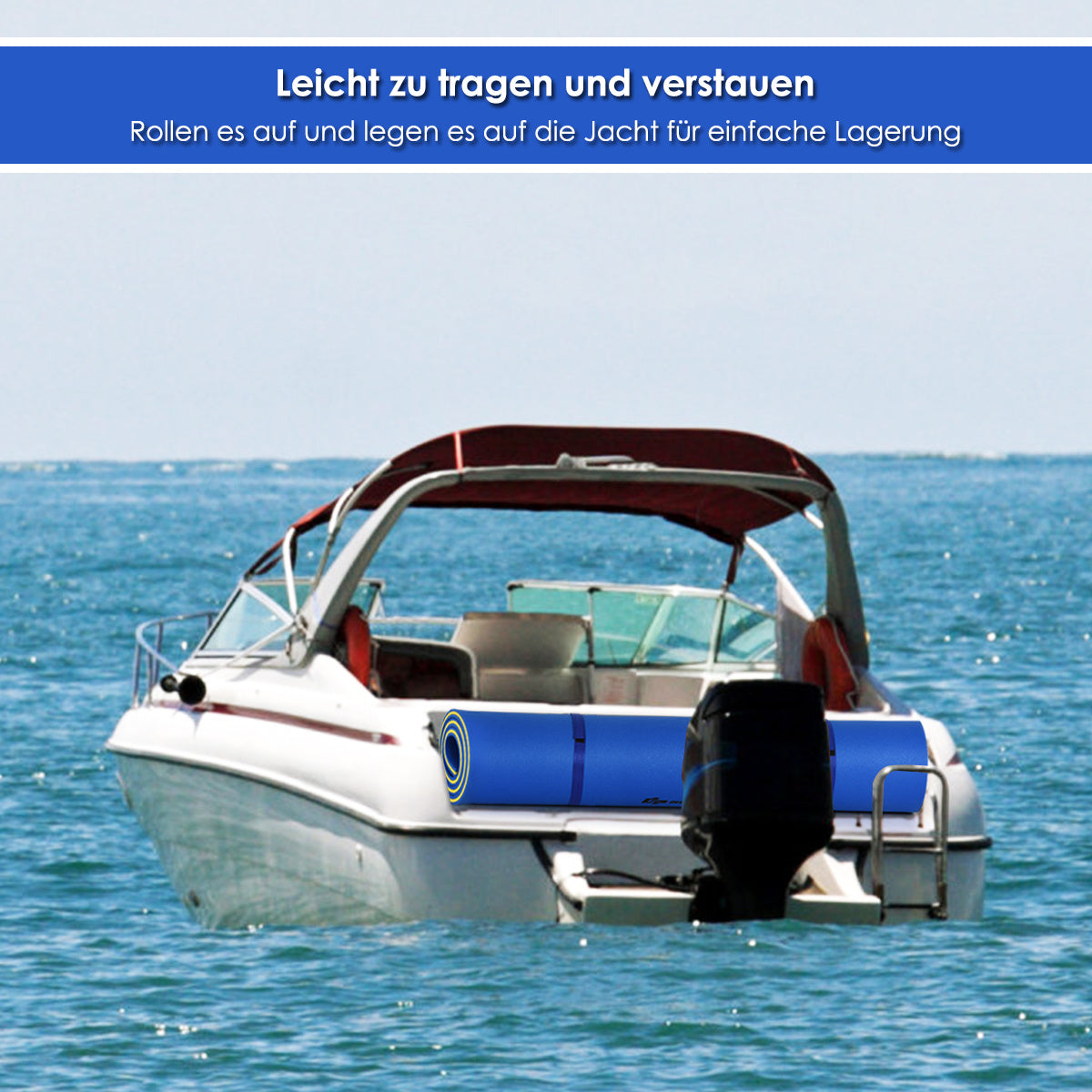 Coast Schwimmteppich Schwimmmatte Water Lounger 270 x 180 x 3,5 cm gelb/blau-blau