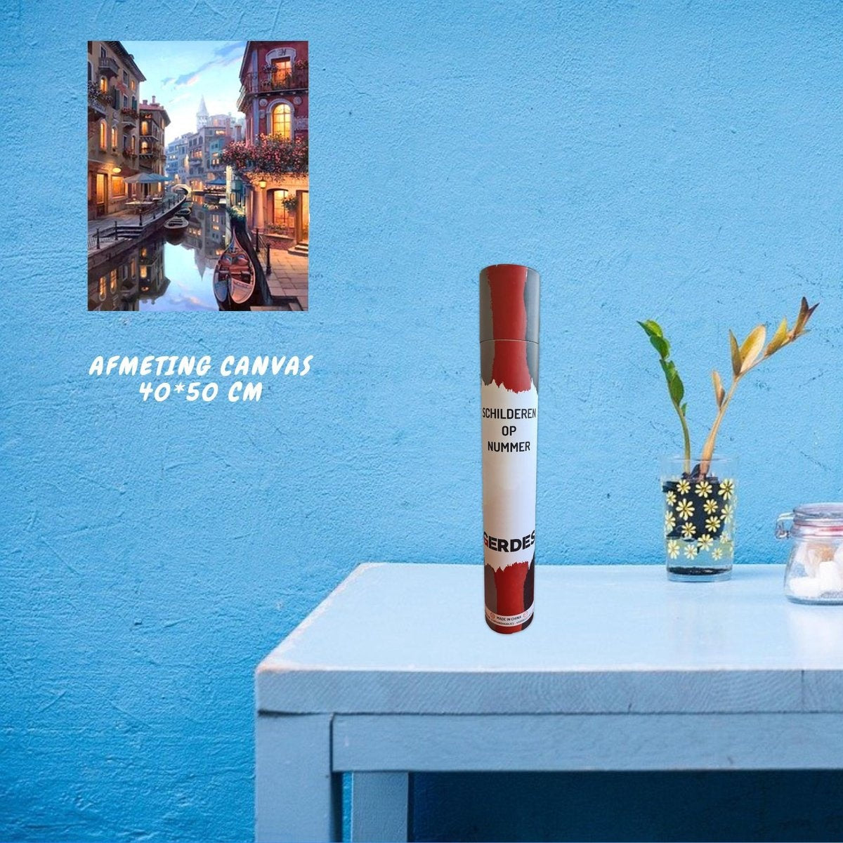 Malen nach Zahlen Erwachsene - Venedig - Italien - Gondel - Malen nach Zahlen - 40x50cm