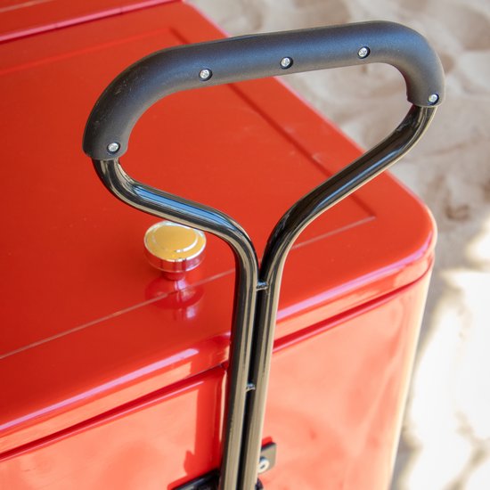 AXI Kühlwagen „Cooler“ in Rot – Handwagen – Kühlbox mit Rädern – 76 l Fassungsvermögen – Kühlbox mit Ablasshahn