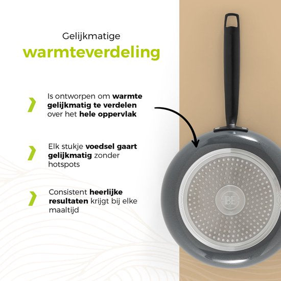 BE Living Essential Bratpfanne - Ø 20 cm - Keramik - PFAS-frei - Induktion - Grau