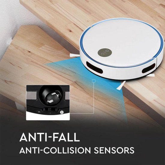 V-tac - Staubsaugerroboter - Steuerbar über Fernbedienung - 65dB - VT-5522 - Weiß/Blau