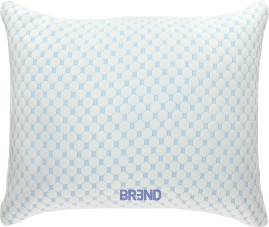 BREND BR-2233 CloudComfort Kopfkissen für Rücken-, Bauch- und Seitenschläfer - 50 x 70 cm - Memory Foam - mit kühler Seite und verstellbarem Komfort - Weiß