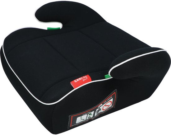 Carkids I-Size Sitzerhöhung Sam – Entspricht der Norm I-Size R-129 – Für Kinder von 125–150 cm – Abnehmbarer und waschbarer Bezug – Flexible Montage – Schwarz
