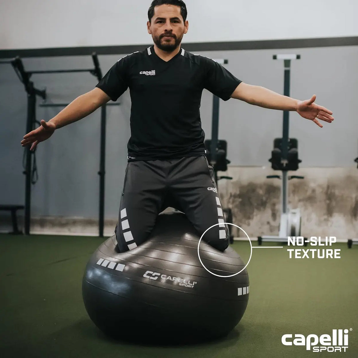 Capelli Sport Fitnessball 75 cm – Pannensicher & rutschfest – Bis zu 150 kg – Für Yoga & Core-Training