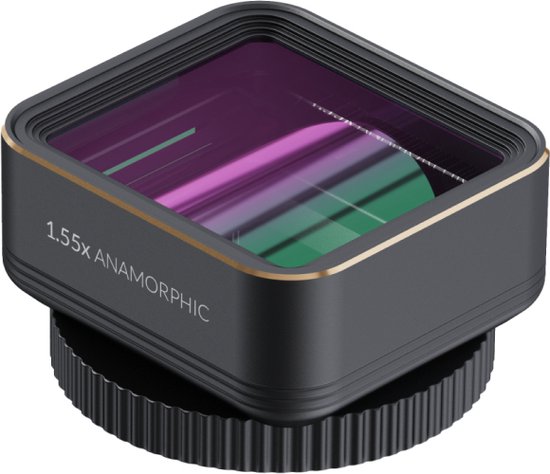 Shiftcam LensUltra 1.55x Anamorphic - Cinematisches Ultra-Wide-Video - Fluorit-Optik für Bildklarheit und Farbgenauigkeit - Schwarz
