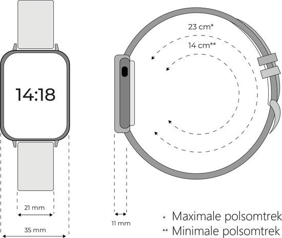 Denver Smartwatch mit Schrittzähler - Sportuhr mit Herzfrequenzmesser und Schlaf-Aktivitäts-Tracker - SW161 - Schwarz