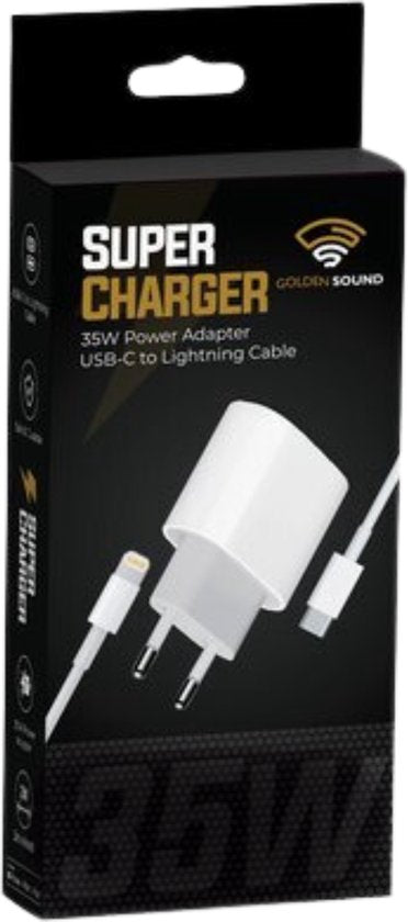 Golden Sound 25W Original Schnellladegerät - Geeignet für Iphone und Ipad Ladegerät - 2 Meter Ladestecker - Ladegerät geeignet für 14/13/12/11/Xr/Xs/Xs Max/8/8 Plus/ Pro
