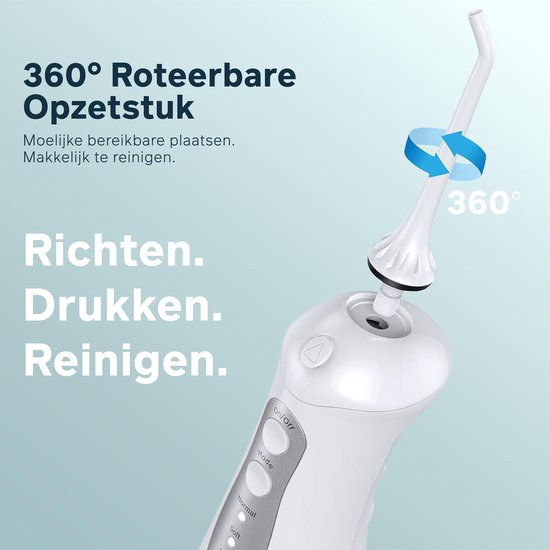 Bintoi® iSonic F500 - Aufsätze für Wasserflosser - Jet Tips - Ersatzset für Flosser - 4 Stück - Weiß