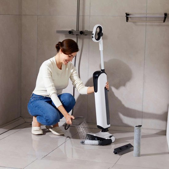 Uwant D100 17000Pa Vertikalstaubsauger für Fußböden mit Wischfunktion und Ladegerät