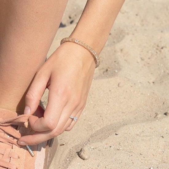 Yolora Damen Mesh-Armband - Kalpa Camaka Kristalle - Farbe Gold - Damenarmband Gold - Schmuck - Luxus-Geschenk-Box - Geschenk-Box - Exklusive Geschenk-Box - Schöne Geschenk-Box - Muttertag Geschenk