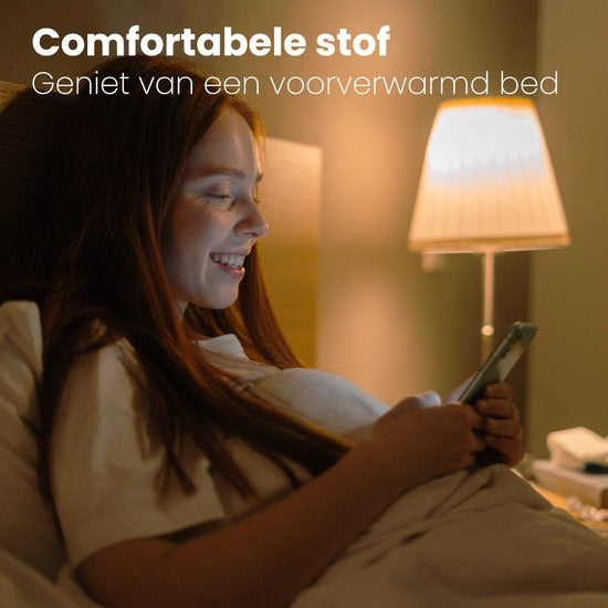 Auronic Electric Blanket - 1 Person - verstellbare Fußzone - 70x150cm - mit Eckgummis - Weiß