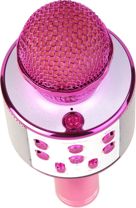 Denver Karaoke-Mikrofon Bluetooth - Drahtlos - Karaoke-Set - Eingebauter Lautsprecher - AUX - MicroSD - KMS20 - Pink