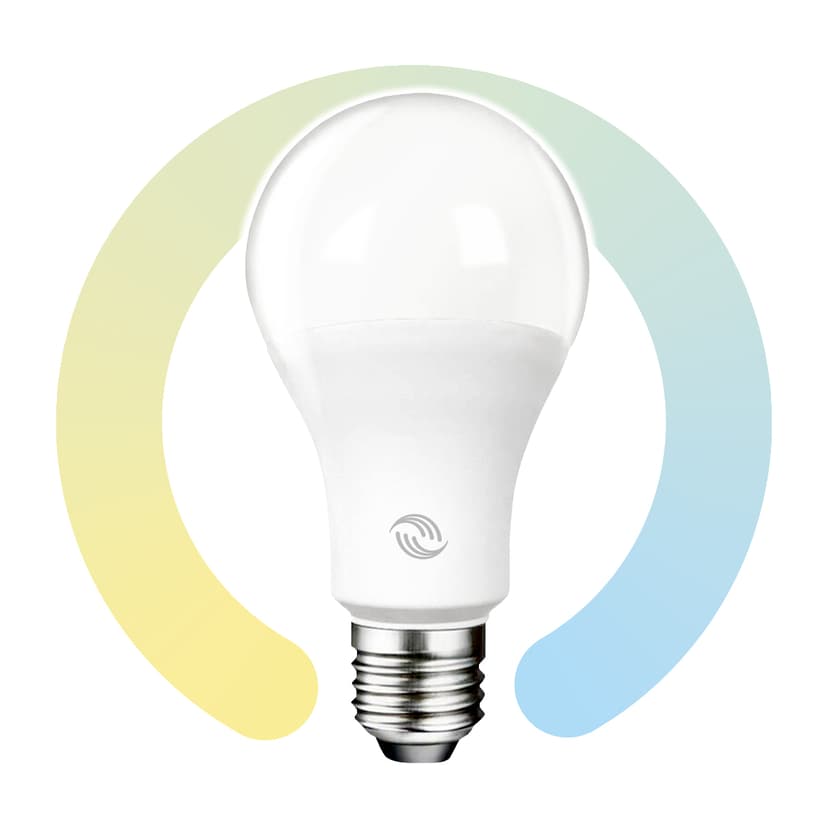 Prokord Smart-LED-Lampe E27 – Weiß – 10 W – 1050 lm – Einstellbar von 2700 bis 6500 K – Dimmbar – WLAN mit Google Assistant und Alexa