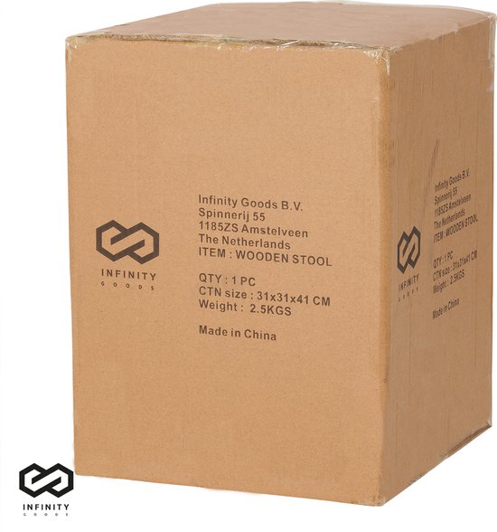 Infinity Goods Hocker Holz - Teak - Beistelltisch - Fußbank - Pflanzentisch - Stufe - bis 150 kg - Braun