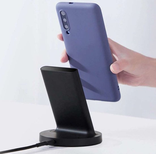 Xiaomi Mi Wireless Charger – vertikaler Ständer mit Qi-Wireless-Ladefunktion und LED-Anzeige – 20 W – inklusive USB-C-Kabel