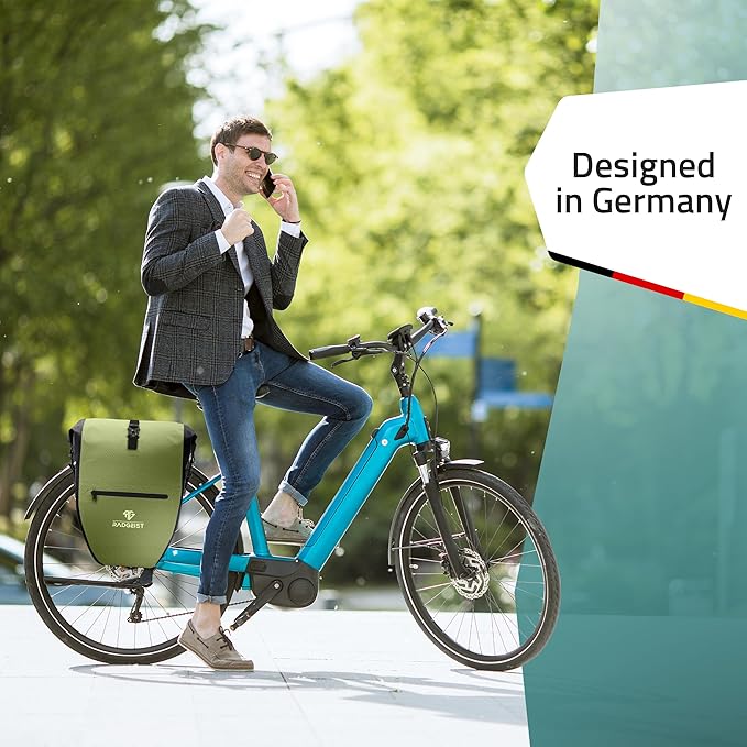 RADGEIST Fahrradtasche für Fahrradträger - Fahrradtasche für Fahrradträger - Fahrradtasche wasserdicht & Umhängetasche - Fahrradtasche mit Reflektoren