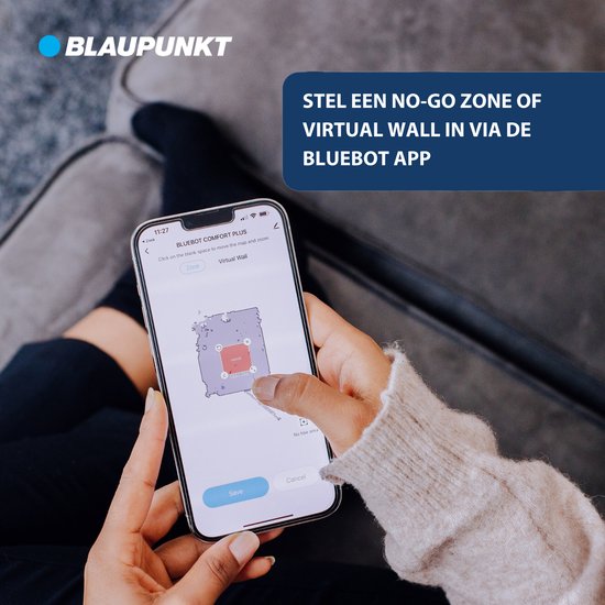 Blaupunkt Bluebot Comfort Plus - Staubsaugerroboter mit Wischfunktion - Leert sich automatisch - Lasernavigation