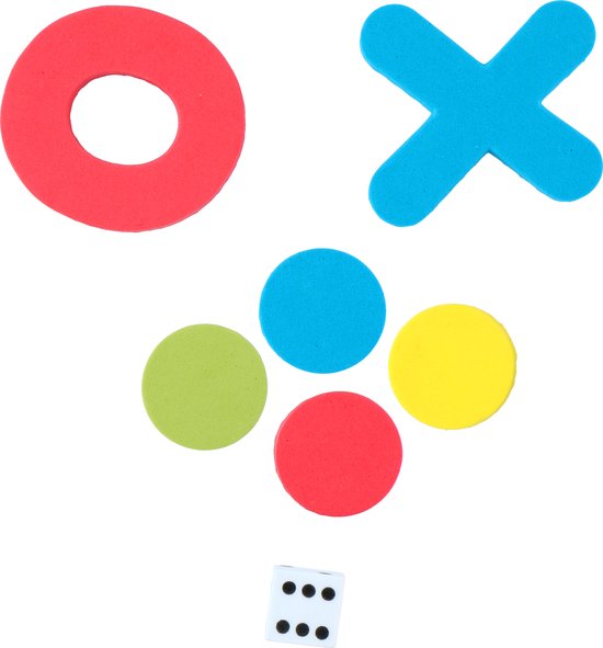 Lifetime Games Spielmatte 4-in-1 Spiele - 119 x 119 x 1 CM - 4 Spiele mit Spielsteinen - Grundfarben