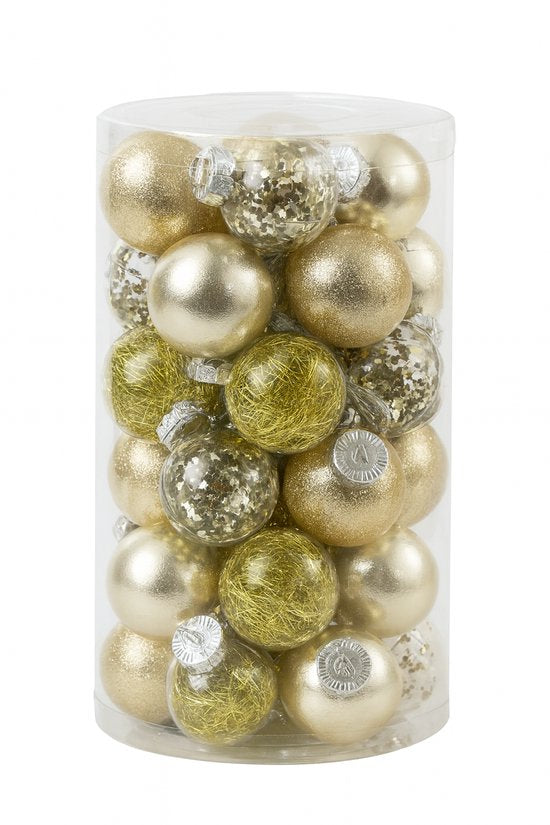 Deluxe Weihnachtskugel-Set gold - 25 Stück - Kugeln Kunststoff - Kugeln gold - Dekoration - Weihnachtsdekoration